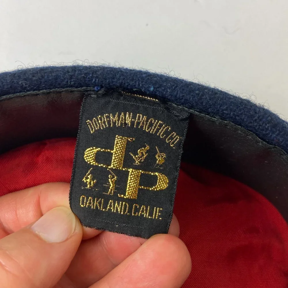Vintage Dorfman Pacific Co Braided Fisherman’s Golf  Cap Woolen Sz L